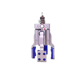 Heavy Duty Pneumatic Fixture Cylinder With Four Claw Clamp And Sensor Switch For Mechanical Arm Gripper Finger Cylinder Water Spout Clip Industrial Grade Versatile Rig Upgrade For Pro Projects, front view