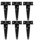 Six Pack Four Inch T Hinges Iron Door Hinges For Cabinets And Barn Doors Lightweight Yet Durable Shed Hardware With Six Screw Holes Easy Install