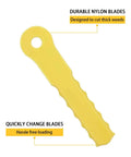 Yellow replacement head blade for weed trimmer, 5/16" nylon, fits Weed Warrior 14867B, Echo GT225, and other models