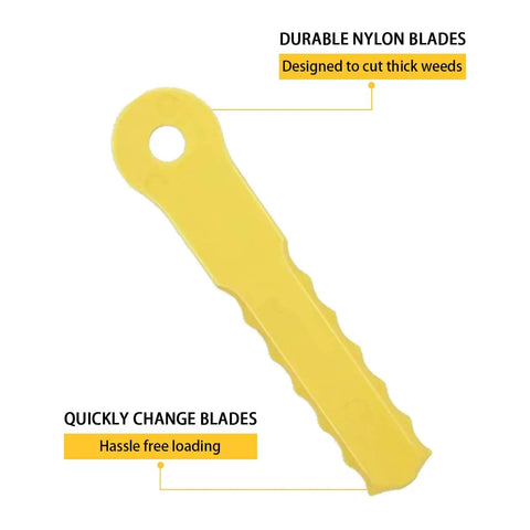 Yellow replacement head blade for weed trimmer, 5/16" nylon, fits Weed Warrior 14867B, Echo GT225, and other models