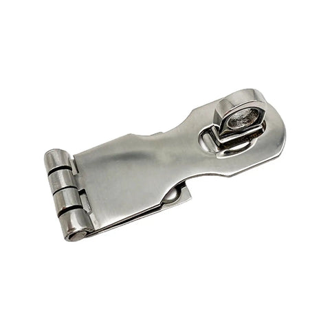 Marine Grade Stainless Steel Door Hasp Locking With Turning Eye Mount For Boats And Cabins, Heavy Duty And Corrosion Resistant Deck Hardware, Quick Install, Dockside Ready Boat Security Locking Hasp, stainless steel locking hasp with turning eye
