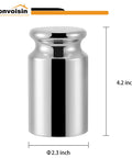 2 Kg Calibration Weight for Digital Scale, Class M1 Chrome Finish Carbon Steel, 4.2 inch height, lab standard