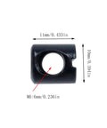 Close-up of an M6 black barrel nut from 20 Pcs M6 Barrel Nuts Cross Dowels Slotted Nuts Replacement Hardware Kit For Cribs And Flat Furniture Black M6x10mmx11mm Durable DIY Friendly Fasteners, showing dimensions 11mmx10mm.