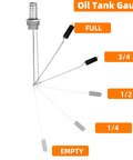 Oil Tank Level Gauge For Vertical Fuel Tanks 275 And 330 Gallons Direct Replacement, Compatible With Scul-Tel And Intelli-Tank Systems, Not For Diesel, Easy Read, Durable Gauge For Fast, Accurate Tank Monitoring. Showing fill levels
