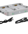 Two Way Charging Hub For Flip Drone That Lets You Power Two Batteries At Once with cables, Vertical Butler Station design