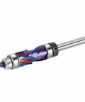Coated Flush Trim Router Bit With 1/4 Inch Shank, 1/2 Inch Cutting Diameter, 1 Inch Cutting Length, Top And Bottom Bearing