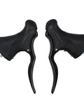 Beefy Aluminum Alloy Bicycle Brake Levers For Mountain Bikes, anti-slip textured finish, durable brake levers, matte black pair