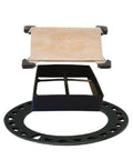 Tile Drain Grate Kit For 4 Inch Kerdi-Drain System With Integrated Slope Bonding Flange, Adjustable Top Grate, Waterproofing Visible