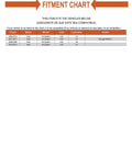 Fitment chart for Heavy Duty Replacement Dual Mass Flywheel For Audi detailing compatible vehicle models and specifications.