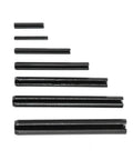 120 Piece Roll Pin Set Kit For Quick No Fuss Fastening Elastic Cylindrical Cotter Pins Hollow Positioning Pins Slotted Spring Pins Carbon Steel
