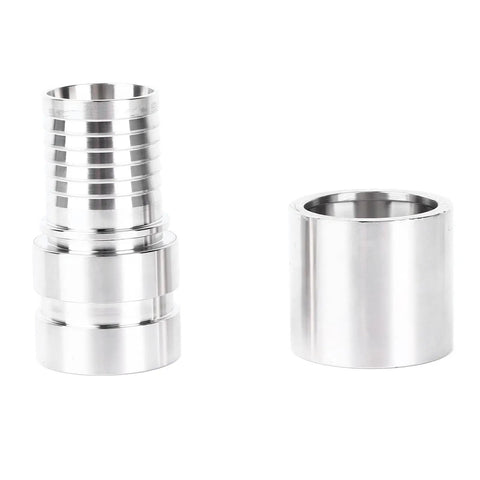 E Type 1.5 Inch Cam and Groove Quick Connect Hose Fitting 304 Stainless Steel Male Coupler for Hydraulic Systems and Water Lines Durable Metal Quick Connect Easy Hookup, side view