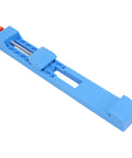 Premium Adjustable Cutting Machine Base Guide With Bi Directional Locking Brackets For Four To Six Inch Grinders, blue cutting jig.