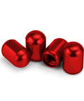 Four Pack Tire Valve Stem Caps For Cars SUVs Trucks Bikes And Motorcycles Universal Fit Red Protect Valves From Water Dust And Sand