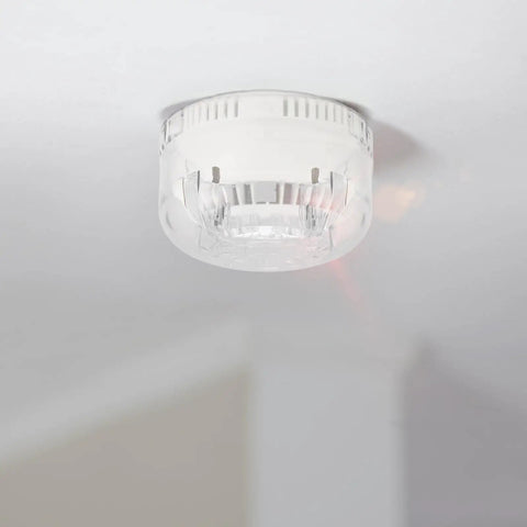 Heavy Duty Smoke Detector Removal Tool Attachment And Durable PP Disassembly Head for ceiling installation, transparent view.