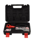 FLZOSPER Heavy Duty Pop Rivet Gun With 200 Pcs Aluminum Blind Rivets Assortment Kit in black carrying case.