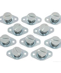 Straight Up Heavy Duty Quarter Turn Fasteners With Five Sixteen Inch Shank Zinc Plated Steel Slotted Drive Self Ejecting Mechanism Race Ready Built Tough For Street Racing Or Weekend Garage Mods - 10 pack of flush head fasteners.