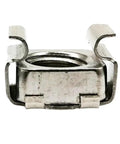 Rugged 304 Stainless Steel Square Clip Floating Cage Nuts For Server Rack And Cabinet Mount M10 Threaded Hardware Fasteners 2 Piece Pack close-up view.