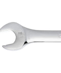 Close-up of a 14mm 6 Point Combination Wrench With Off Corner Loading Box End For Secure Hex Fastener Fit, showing open end design.