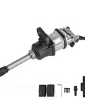 Heavy Duty Air Hammer And Air Impact Wrench Kit With Pneumatic Twin Hammer Torque And Long Nose Reach For Fast Truck Tire Changes Featuring One Inch Square Drive durable aluminum construction and various accessories.