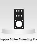 Beefy Stepper Motor Mount Plate For NEMA 17 Size Anodized Aluminum Bracket With Adjustable Slots Black