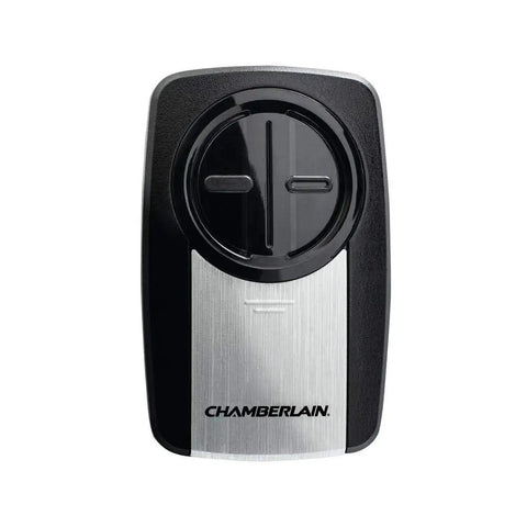Universal 2 Button Garage Door Remote KLIK5U-SS Silver for Two Openers, black and silver slim design, works with most brands