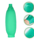 Super Tough Oil Resistant Latex Arm Sleeves Waterproof Heavy Work Oversleeve in green, ribbed latex for mechanics and outdoor work.
