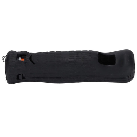 Enhanced Induction Handle Accelerator for Wii Motion Remote Sensor Controller With Silicone Grip Black Gaming Accessory close-up.
