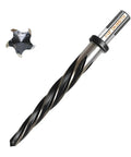 Heavy Duty 7/16 Inch Bridge Construction Reamer Drill Bit for Steel Alloy Metal Wood and Plastic, M2 HSS Taper Chucking Reamer