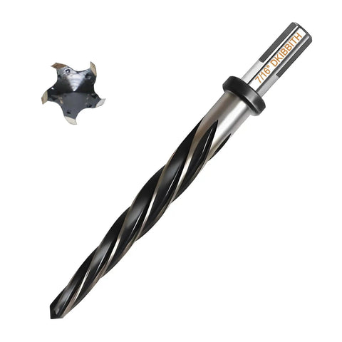 Heavy Duty 7/16 Inch Bridge Construction Reamer Drill Bit for Steel Alloy Metal Wood and Plastic, M2 HSS Taper Chucking Reamer