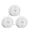 Sleek Wireless Smoke Detectors Three Pack Delivering Decade Long Protection And Seamless Radio Frequency Linkage offers a compact design for home use.