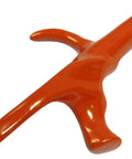 XS orange Insulated Pistol Grip Replacement For Foil And Epee With Anatomical Left Hand Design, Visconti Style Aluminum Grip