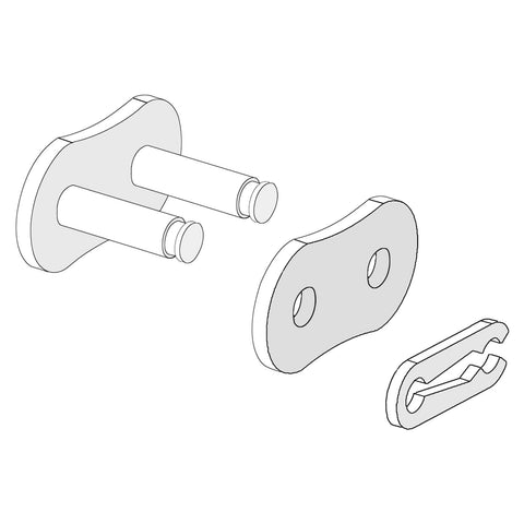 Illustration of components from Three-Quarter Inch Pitch 12B Metric Standard Roller Chain 5 Feet Carbon Steel Industrial Drive Chain