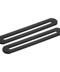Heavy Duty Stainless Steel Flat Mending Plates With Single Slots Rock Solid Straight Brace Brackets in black, 110mm by 19mm.