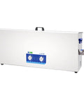 Garage Ready 30 Liter Ultrasonic Cleaner With Heater And Timer, stainless steel tank with control panel for automotive cleaning.