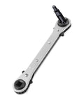 HVAC Service Wrench Kit With Hex Bit Adapter For Air Conditioning And Refrigeration Repair, 4-in-1 ratchet wrench with hex bits