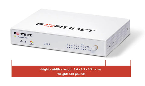 Next Level Small Office Network Firewall Ready To Go With AI Powered Enterprise Security, FortiGate 70G unit, compact 1.6"x8.5"x6.3".