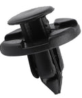 Easy Push In Bumper Trim Clips Kit Rust Proof Plastic Fasteners For Interior Bumper Trim Replacements Fits Versa Xterra Liner 20Pcs 50Pcs 100Pcs 200Pcs Two Hundred Packs black plastic push clip close-up