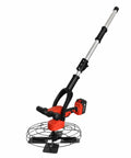 Cordless Concrete Power Trowel Machine Electric Floor Smoother with 4 Pro Grade High Efficiency Blades, shown from side