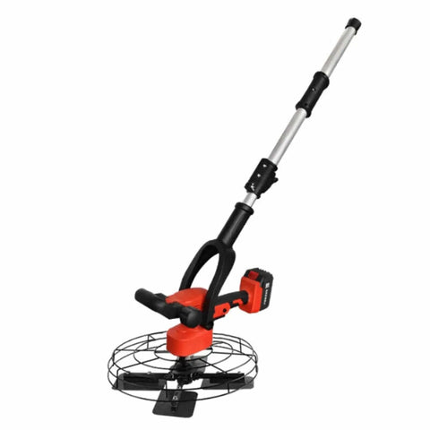 Cordless Concrete Power Trowel Machine Electric Floor Smoother with 4 Pro Grade High Efficiency Blades, shown from side