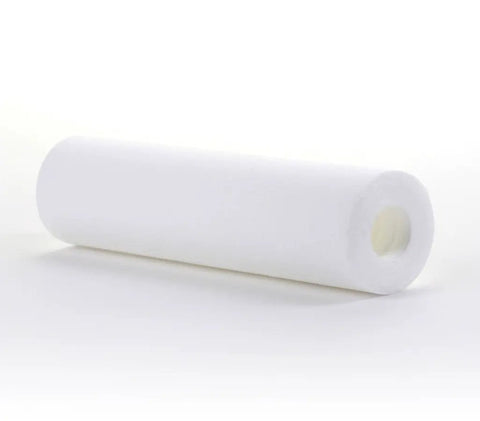 Straight Up NSF Certified 1 Micron Sediment Water Filter For RO DI Whole House And Ice Machine Universal 2 Point 5 By 10 Inch Cartridge 4 Pack Heavy Duty Polypro No Sweat Clean Flow, white polypropylene filter cartridge.