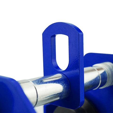 Close-up of Beefed Up Dual Wheel Beam Trolley For One Ton Heavy Duty Lift With 2200 Lbs Capacity Push Manual Trolley Hoist
