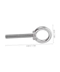 Beefy Heavy Duty M10x60 Stainless Steel Eye Bolt With Shoulder For Mounting Built To Absorb Vibration Anti Loosening Nut Ideal For Drywall Anchors And Machinery Mounts Rugged Steel Hardware, side view