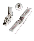 Two Pack 90 Degree Folding Door And Shelf Hinge Hidden Bracket Table Holder Furniture Parts, Rust Proof Nickel Plated Steel