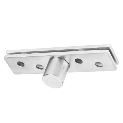 Stainless Steel Revolving Door Hinge 360 Degree Pivot for Cabinets and Kitchen Doors with brushed finish and countersunk screws.