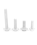 Motorcycle Fairing Screw Kit Aluminum M5 M6 177 Piece Set with washers displayed, showing different screw lengths for sportbike repair.