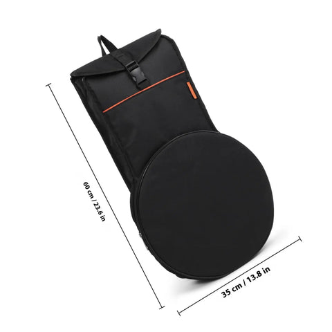 Portable Drum Pouch With Waterproof Mallet Storage For Percussion Gear And Snare Drum Essentials Hella Tough Oxford Fabric Bag side view measures 60 cm and 35 cm.
