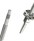 Premium 1 Meter SFU2005 Ball Screw Set With Precision Ground Rod And Smooth Rolling Nut For DIY CNC Machines, showing threaded rod and nut.