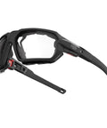 Side view of Anti Fog Motorcycle Riding Goggles For Powersports And Outdoor Adventures, Dustproof Windproof Safety Eyewear With Military Grade ANSI Z87.1 Plus Protection.
