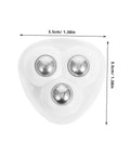 Heavy Duty Peel And Stick Caster Wheels 8 Pack Steel rolling casters with three chrome wheels, 3.5cm size for easy furniture mobility.