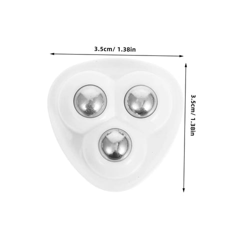 Heavy Duty Peel And Stick Caster Wheels 8 Pack Steel rolling casters with three chrome wheels, 3.5cm size for easy furniture mobility.